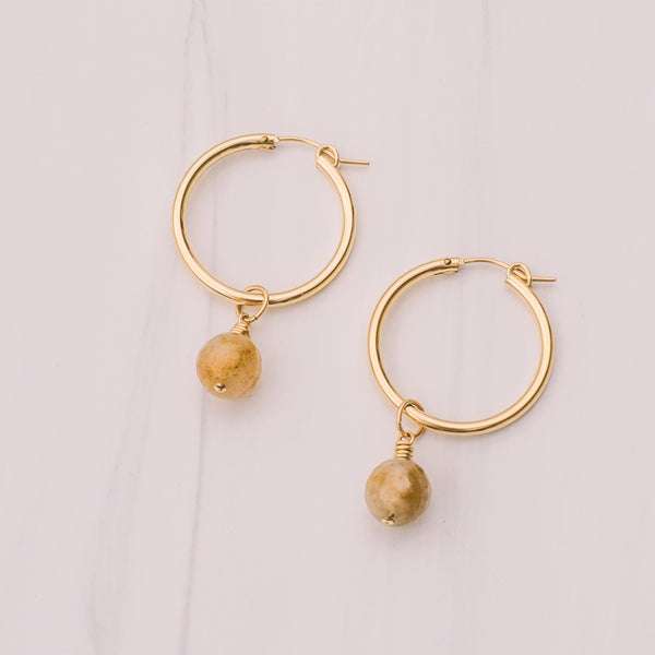 Golden Quartz Earring Charms - Lux Reve