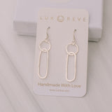 Silver Paper Clip Earrings - Lux Reve