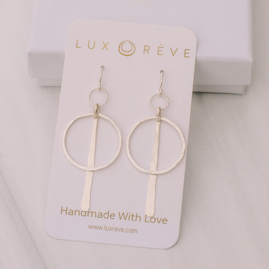 New Silver Hoop Earrings - Lux Reve