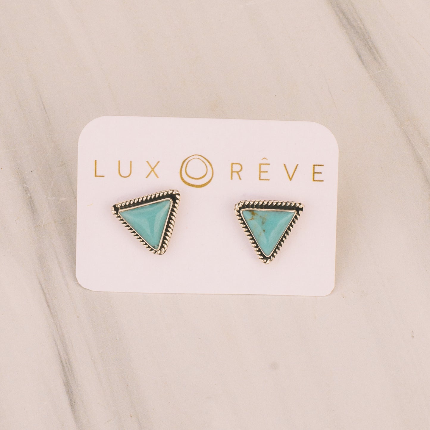 Turquoise Sterling Silver Studs - Lux Reve
