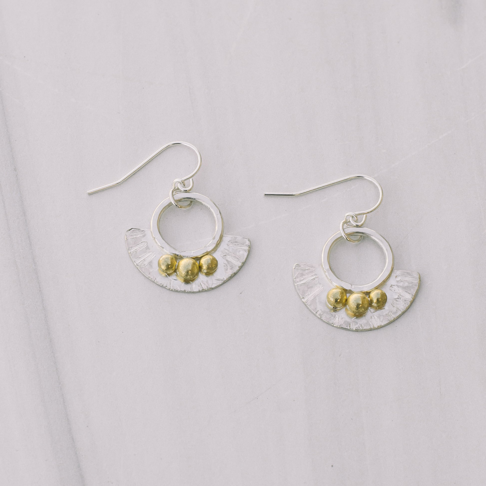 Silver and Brass Boho Earrings - Lux Reve