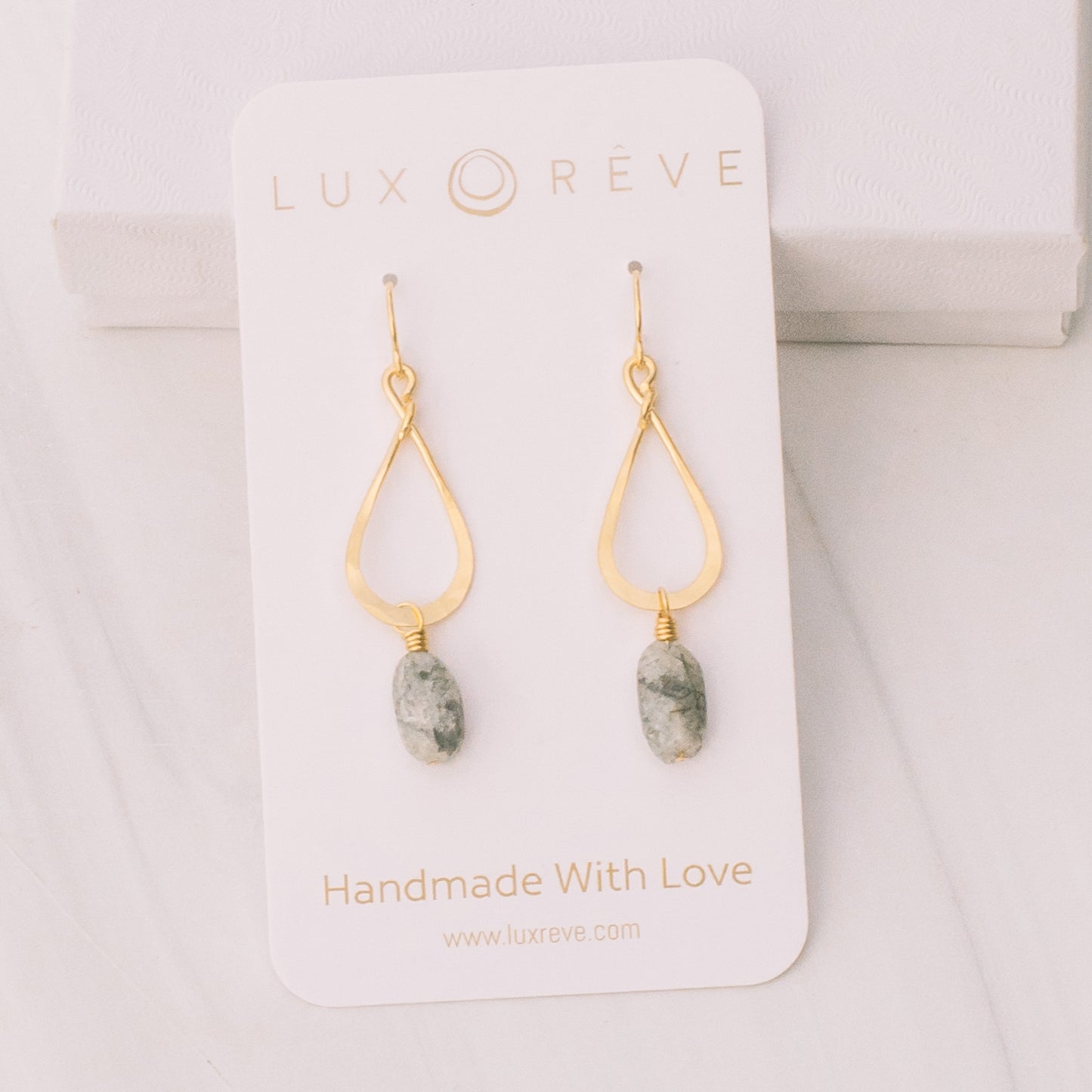 Tourmaline Quartz Teardrop Earrings - Lux Reve