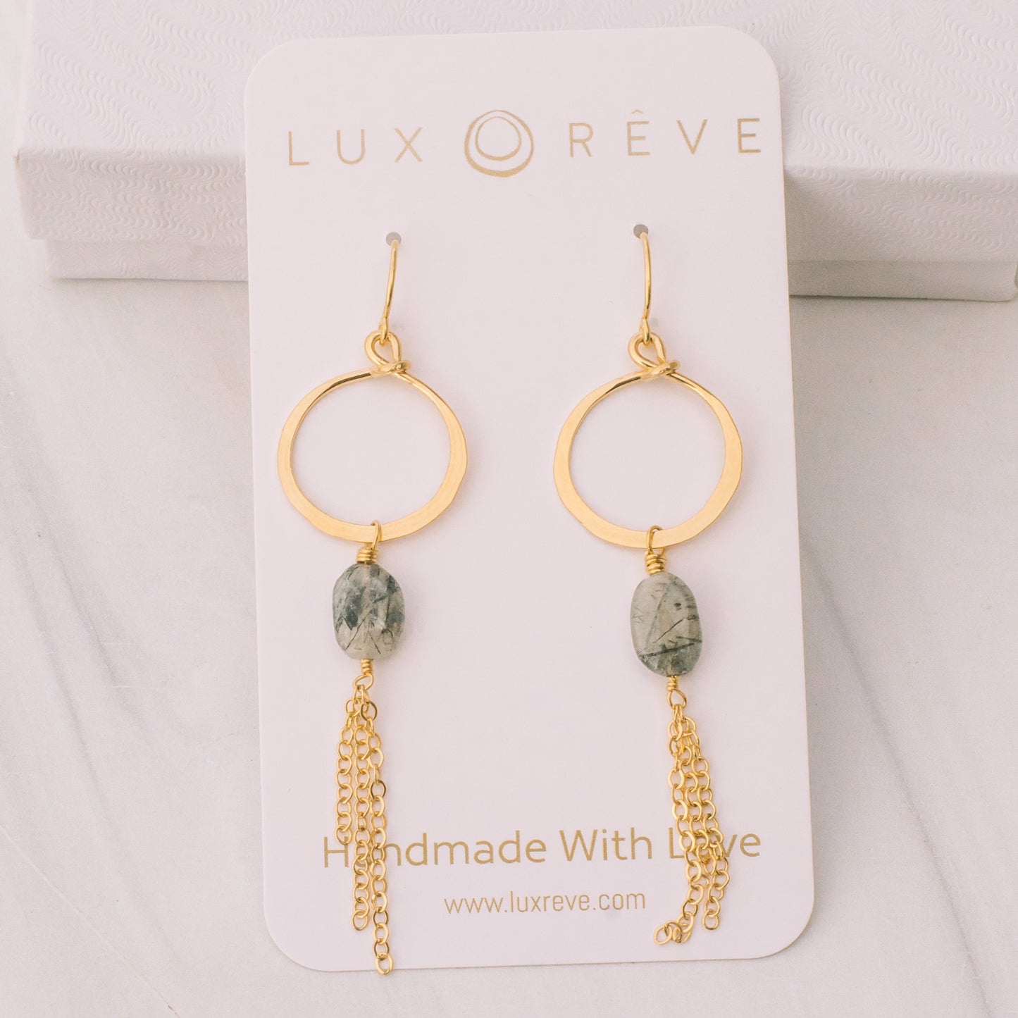 Tourmaline Tassel Earrings - Lux Reve