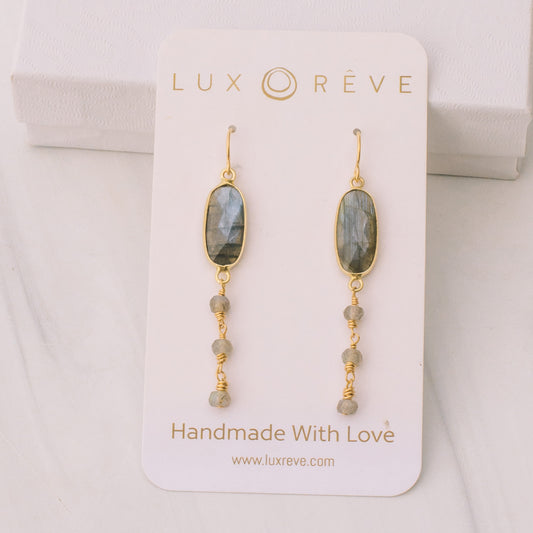 Labradorite Dangle Earrings - Lux Reve