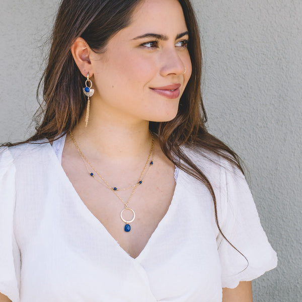 Gold-filled Lapis Layering Necklaces