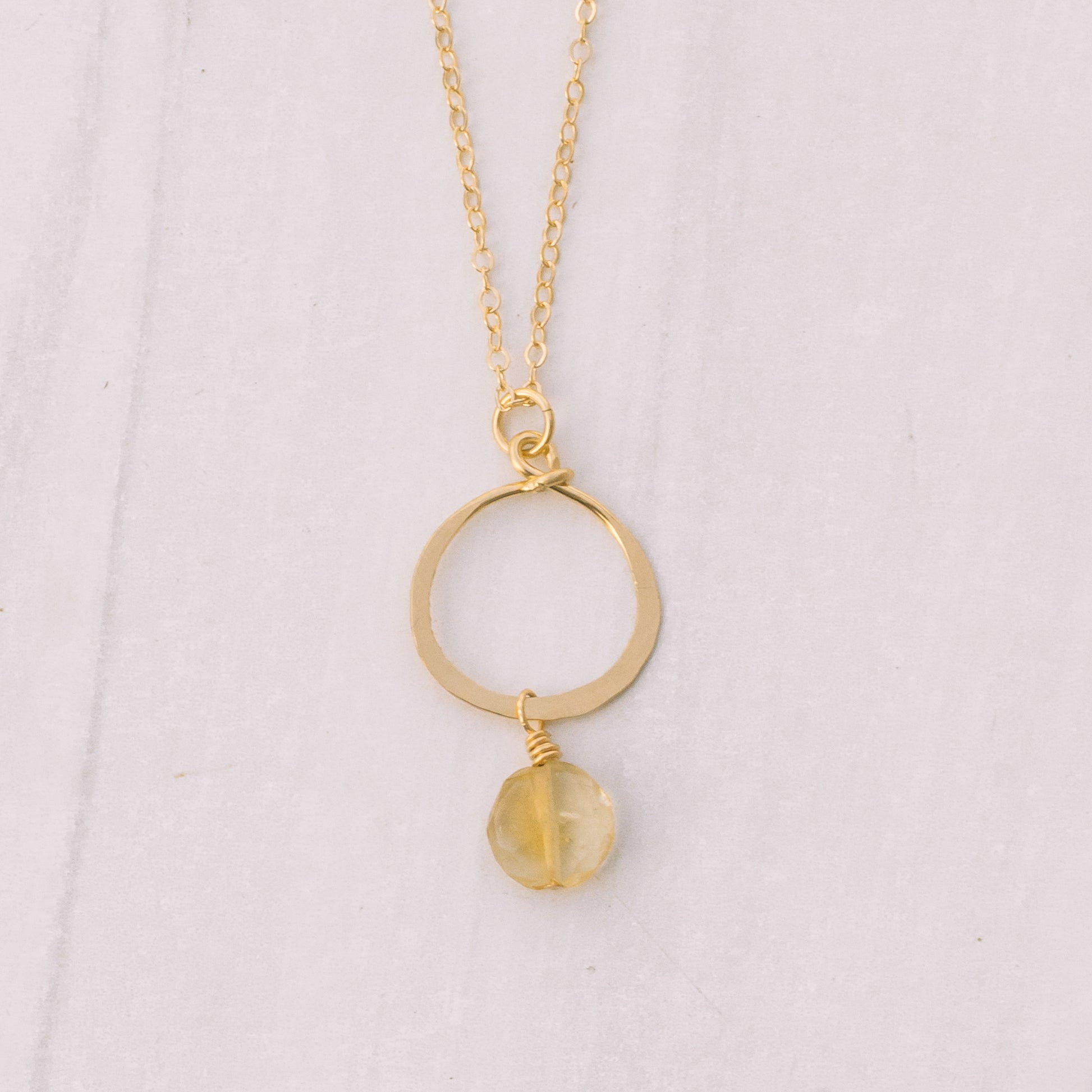 Gold-filled Citrine Necklace - Lux Reve