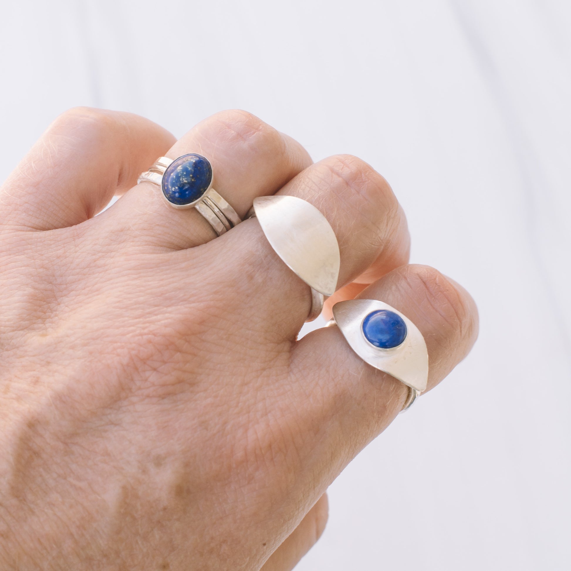 Sterling Silver Lapis Rings