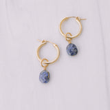 14k Gold-filled Lapis Hoops