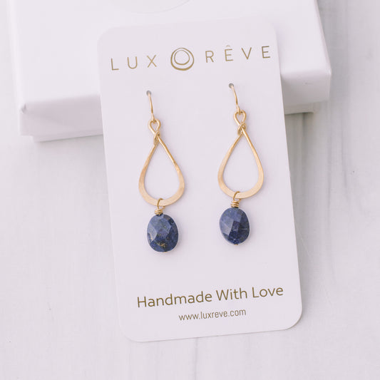 Lapis Tear Drop Earrings