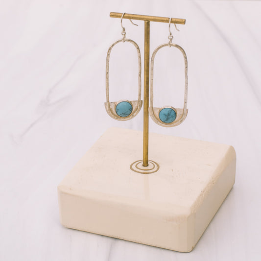 Sky Blue Turquoise Earrings