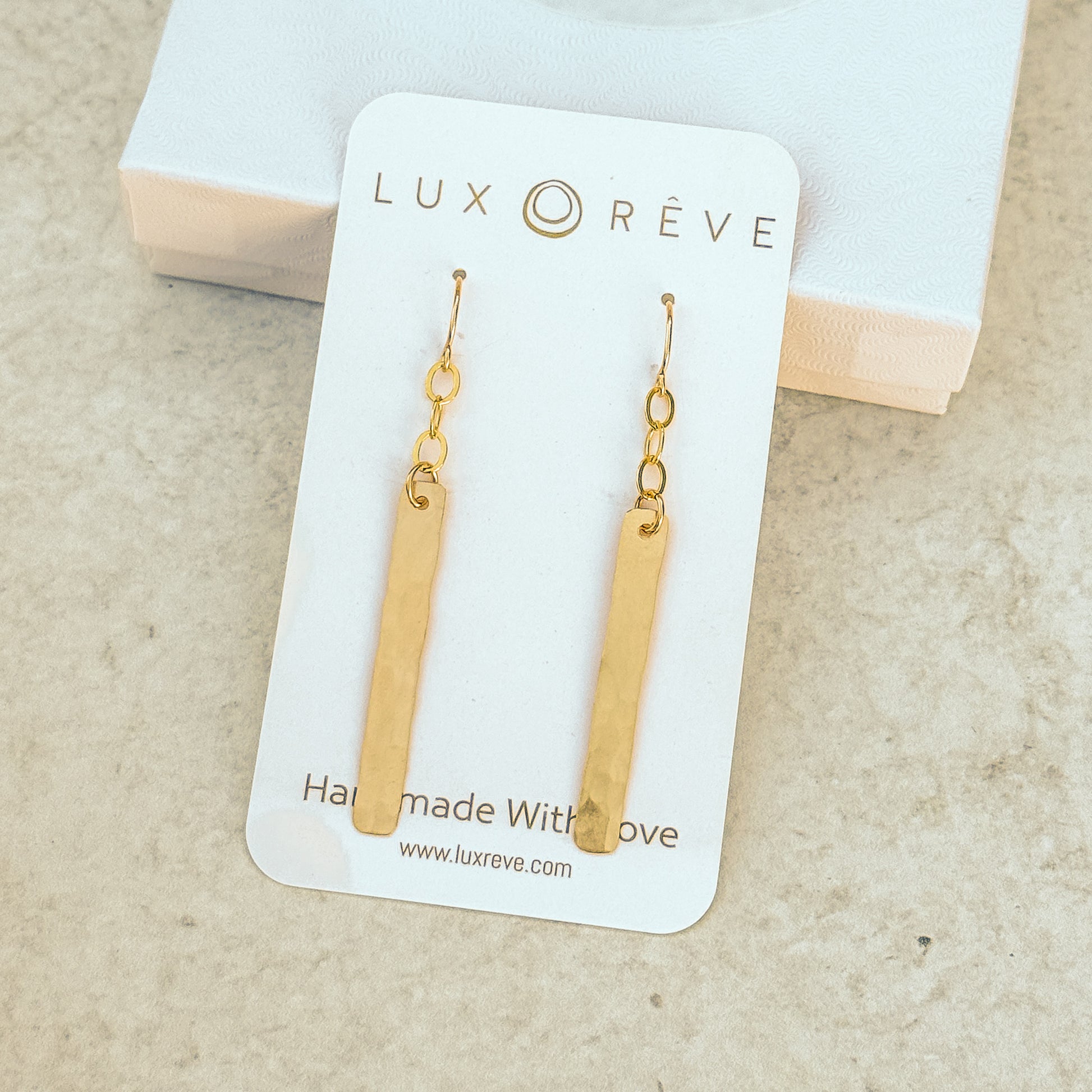 Gold-filled Bar Dangle Earrings - Lux Reve