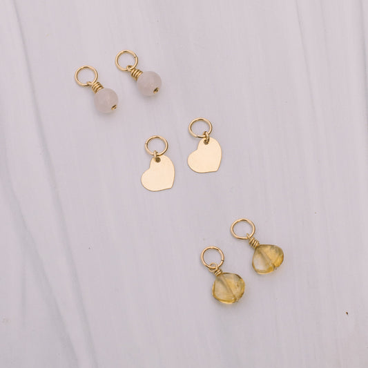 Mini Everyday Gold Earring Charm set