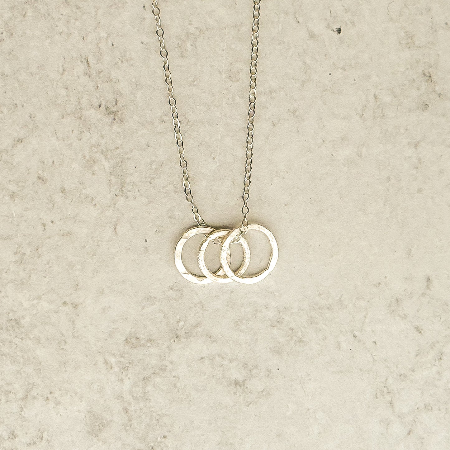 Three Hoop Silver Necklace