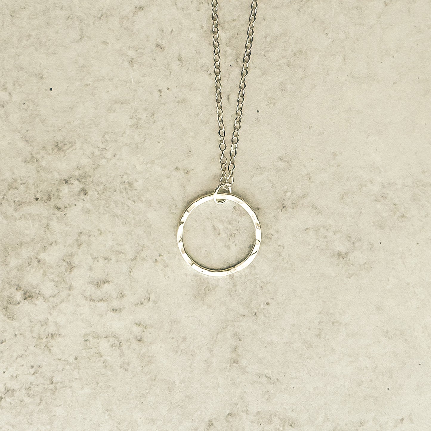 Simple Silver Hoop Necklace