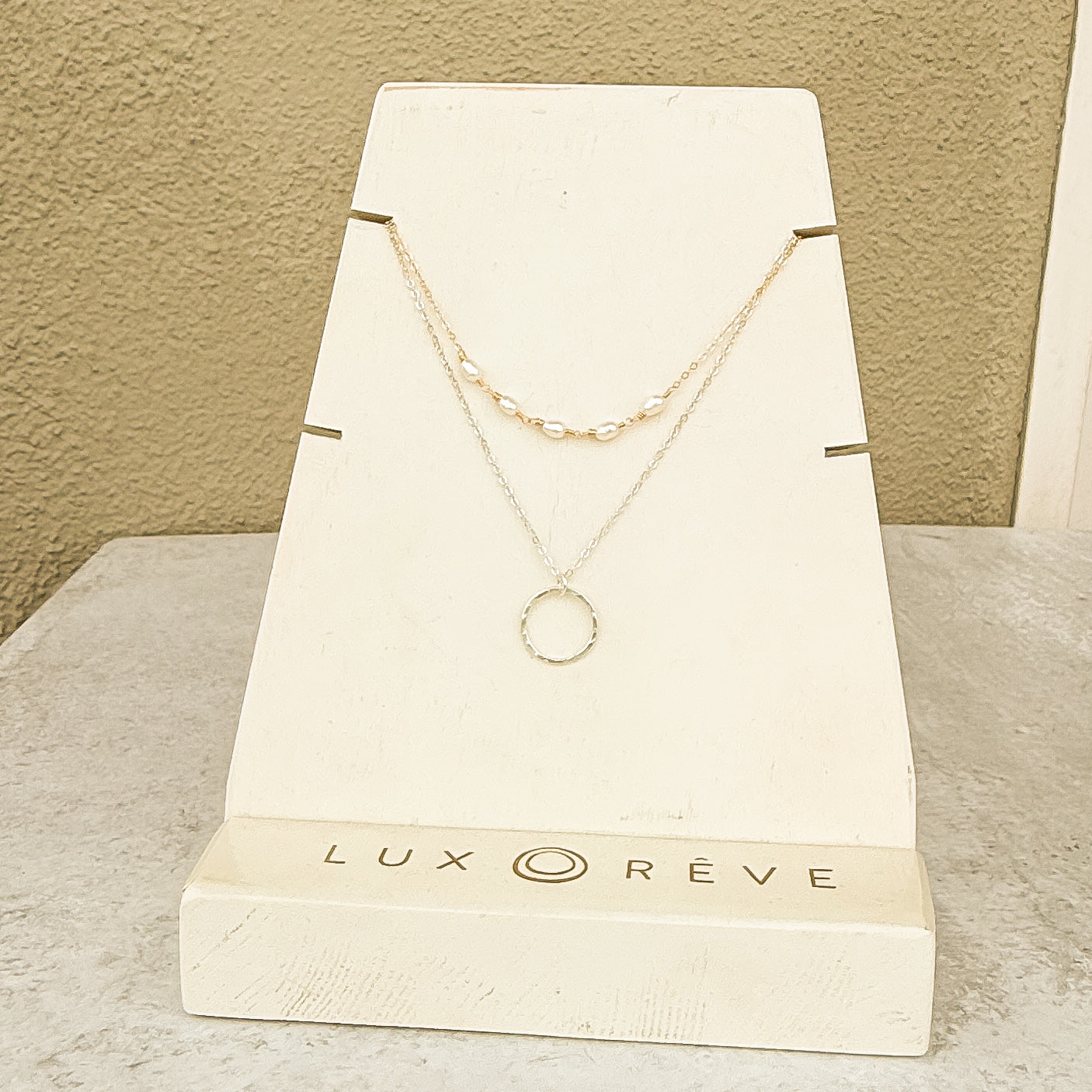 Simple Silver Hoop Necklace