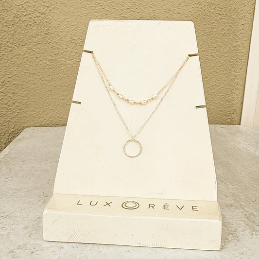 Simple Silver Hoop Necklace