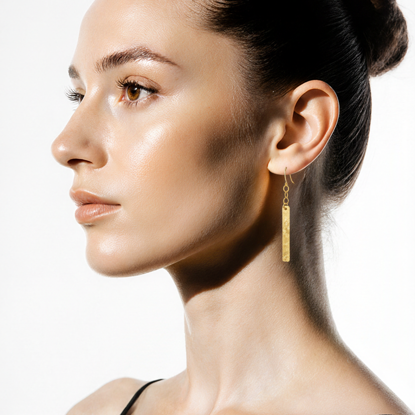 Gold-filled Bar Dangle Earrings - Lux Reve