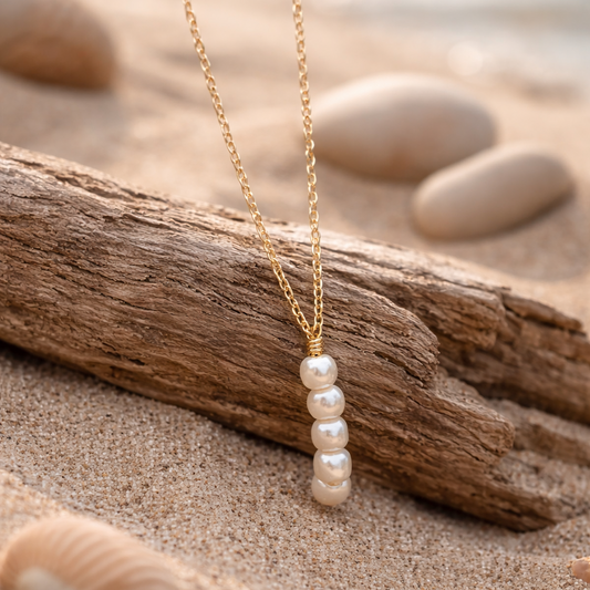 Five Pearl Necklace - Lux Reve