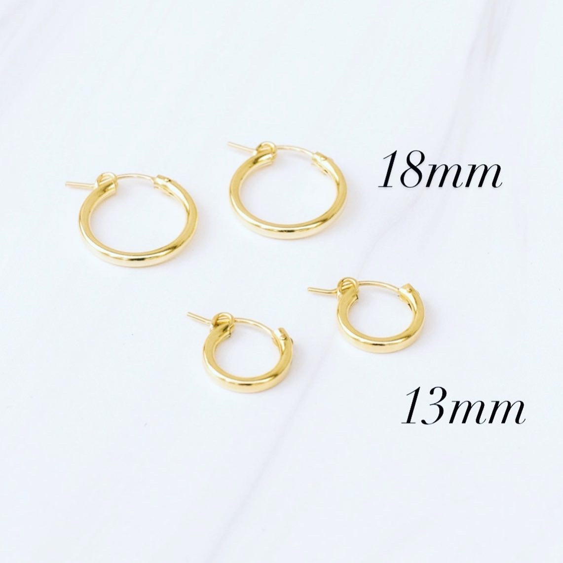 Gold Tube Hoops - Lux Reve