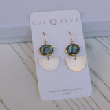 Labradorite Mini Art Deco Earrings - Lux Reve