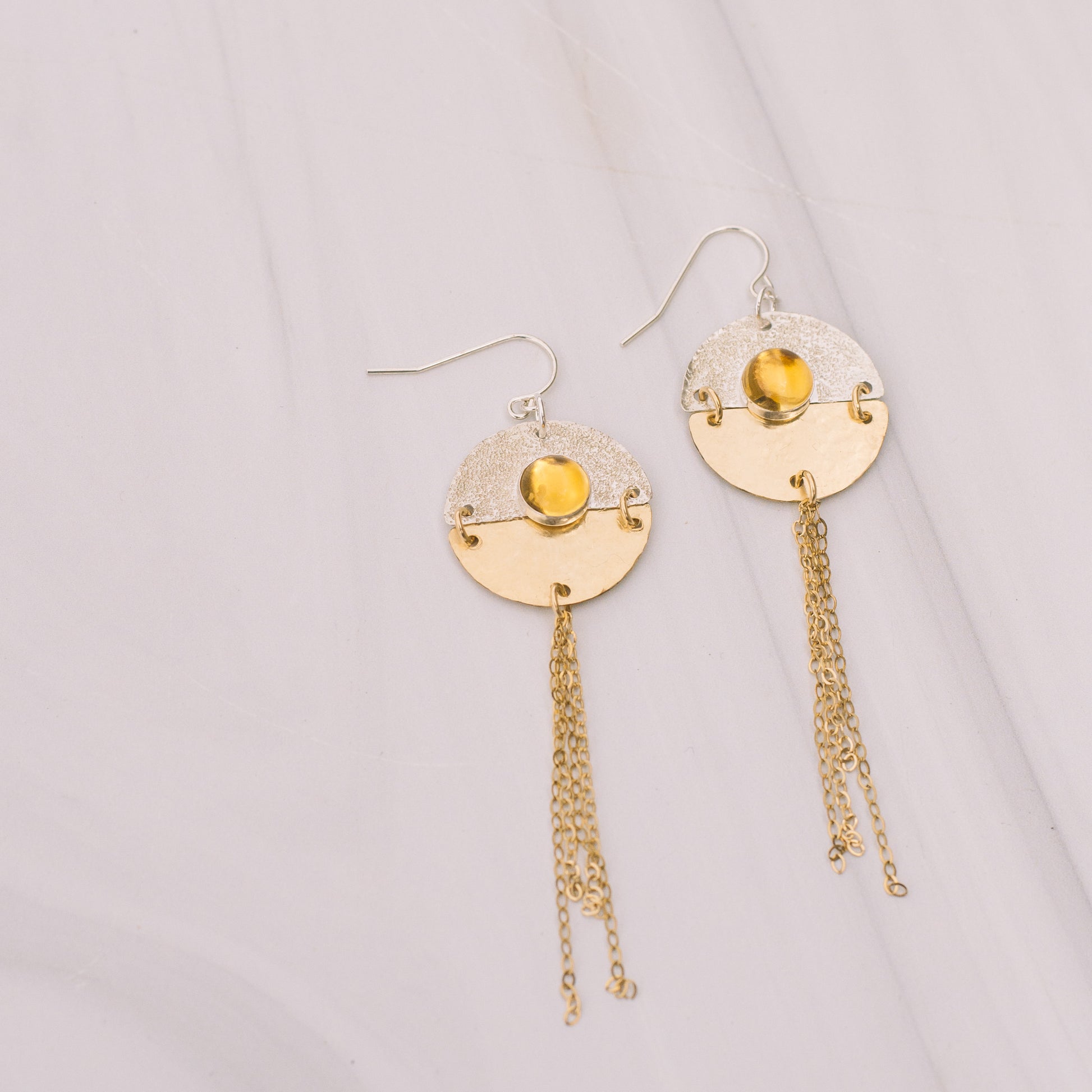 Sunrise Citrine Tassel Earrings - Lux Reve