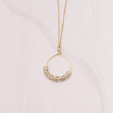 Gold and Silver Long Hoop Necklace - Lux Reve
