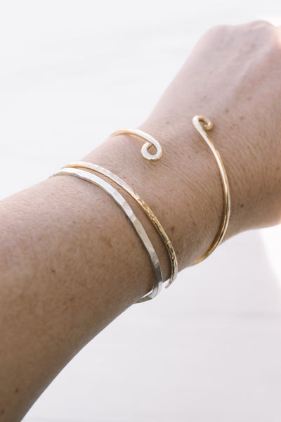 Simple Textured Cuff Bracelet - Lux Reve