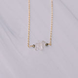 Clear Crystal and Pyrite Short Necklace - Lux Reve