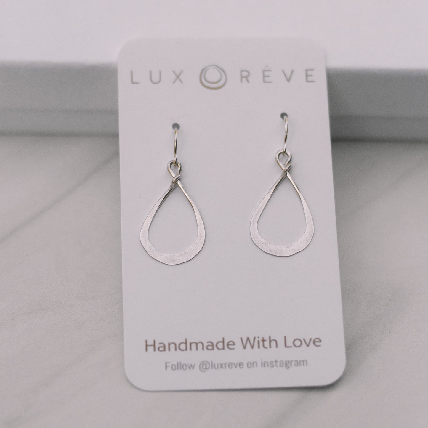 Simple Tear Drop Hoop Earrings - Lux Reve