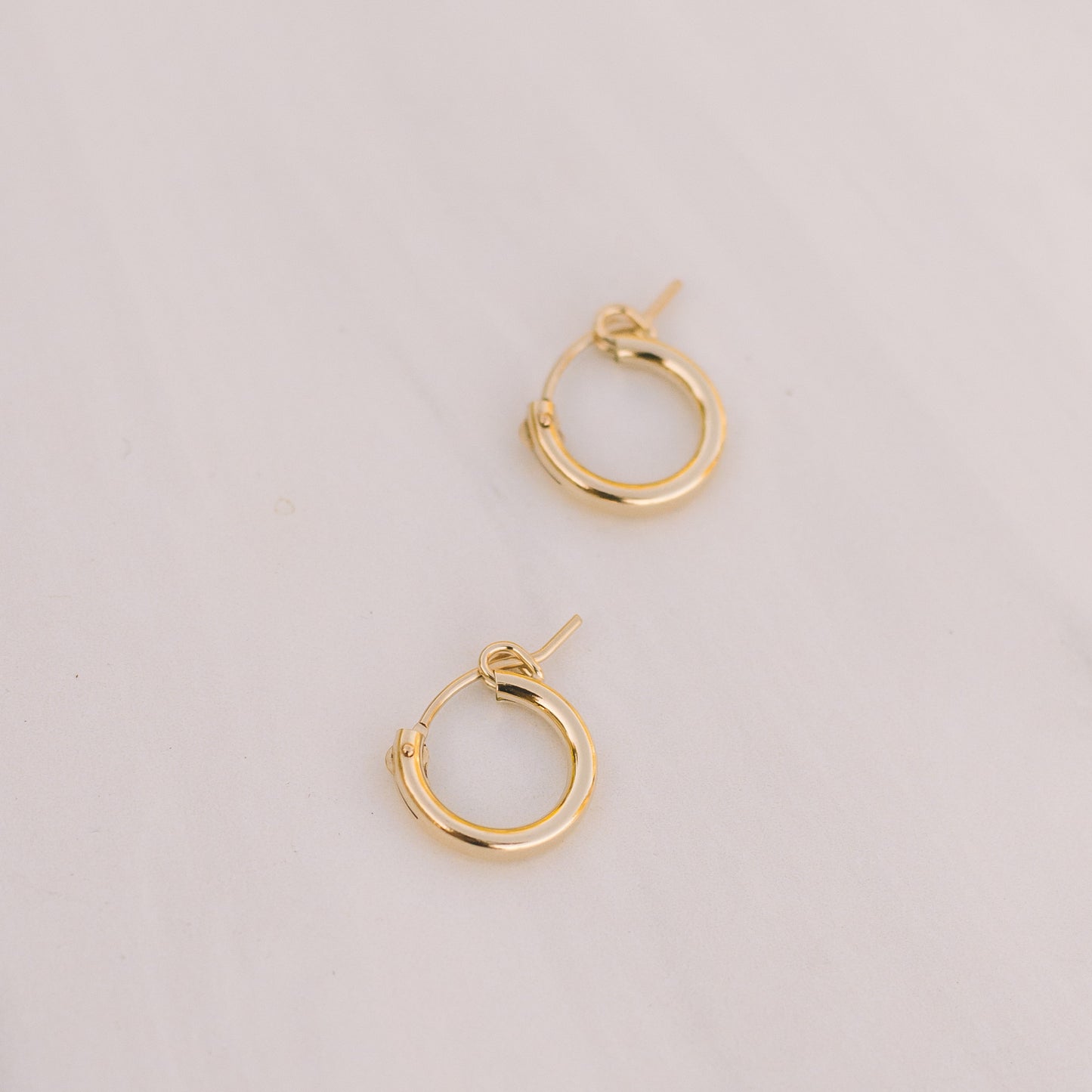 Gold Tube Hoops - Lux Reve