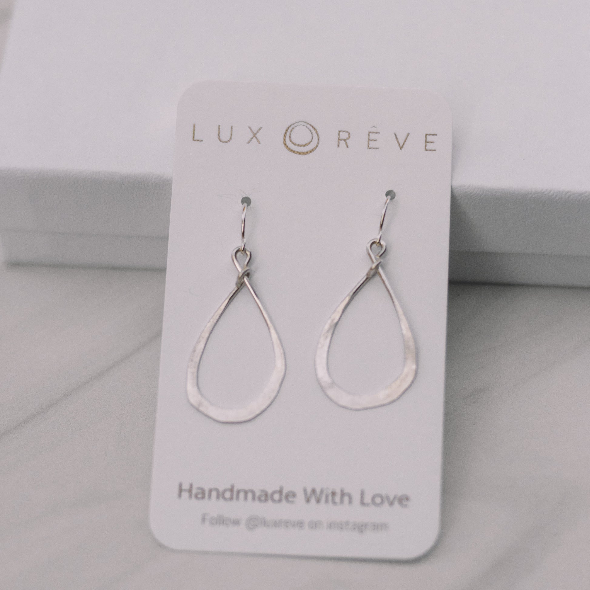 Simple Tear Drop Hoop Earrings - Lux Reve