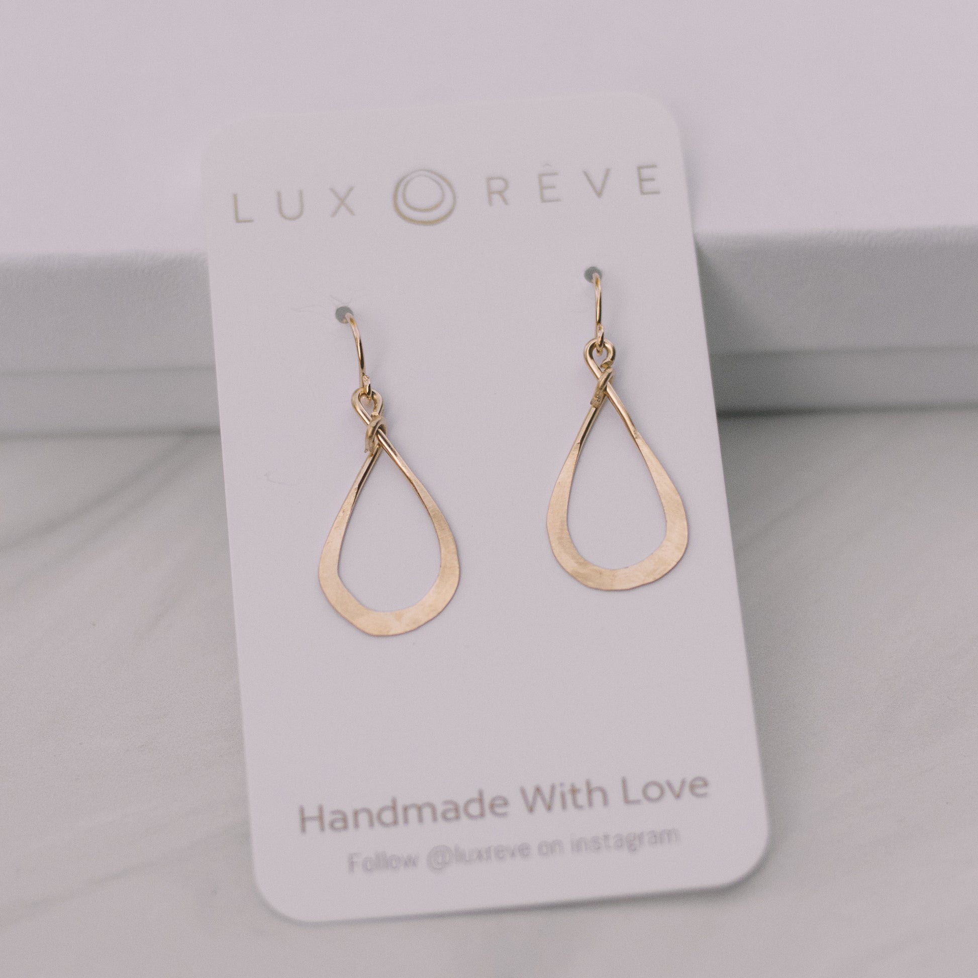 Simple Tear Drop Hoop Earrings - Lux Reve