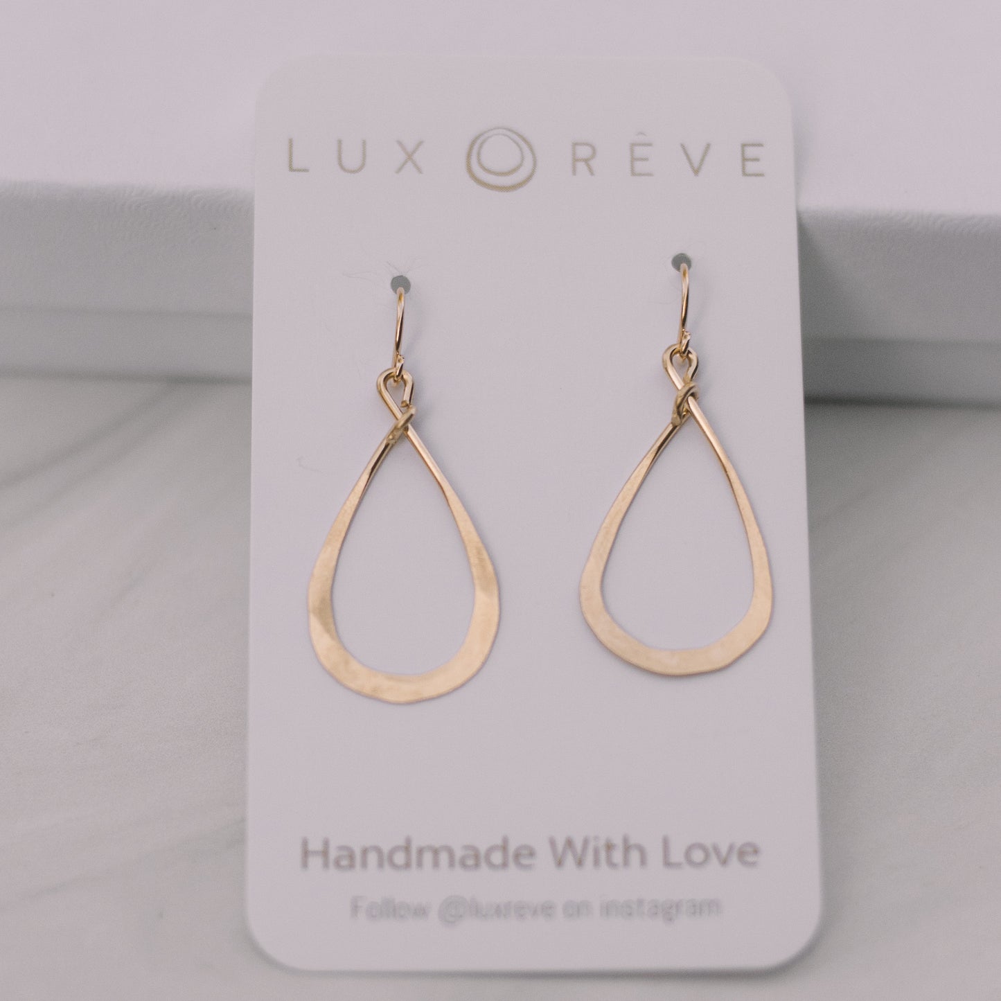 Simple Tear Drop Hoop Earrings - Lux Reve