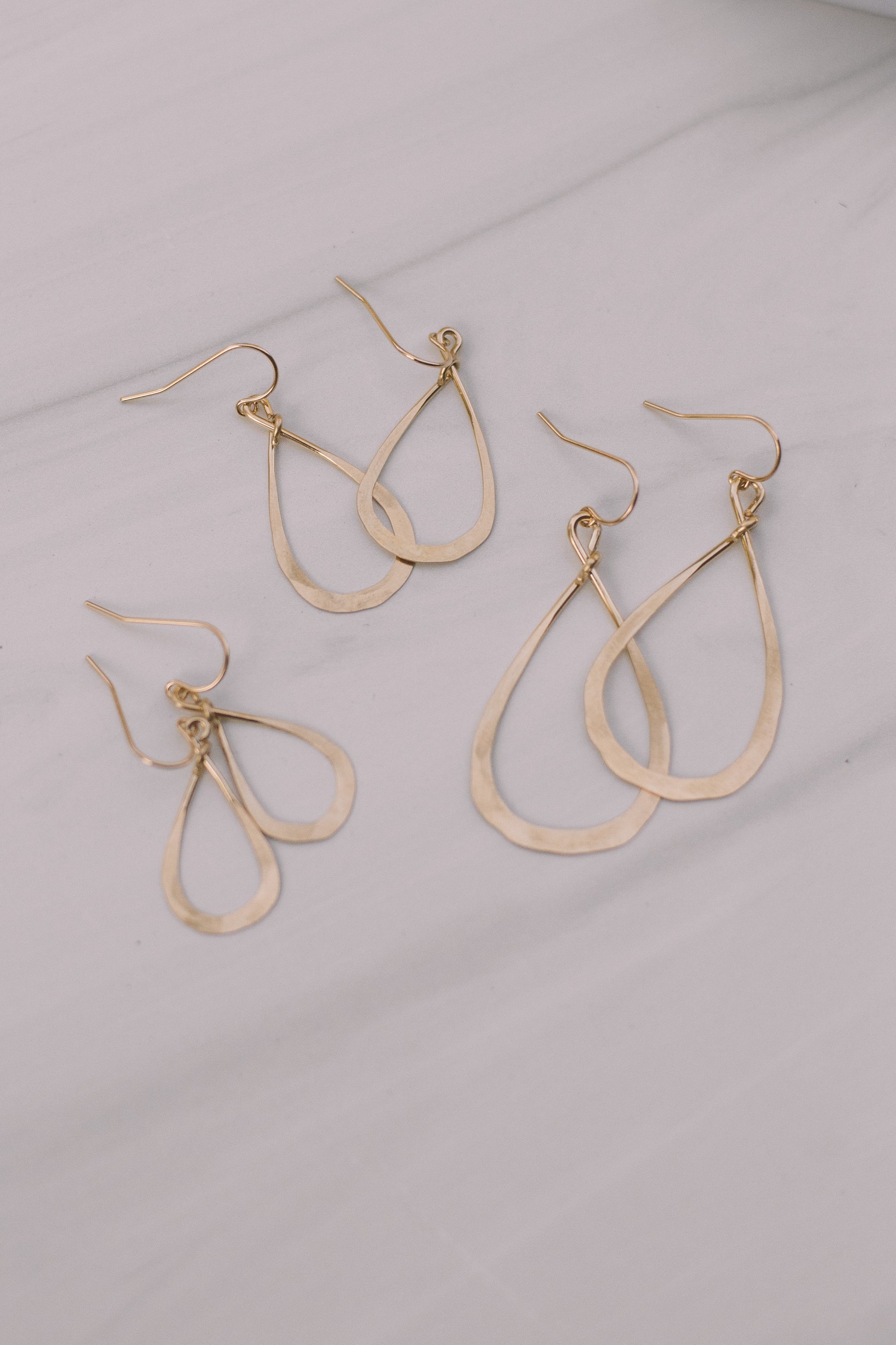 Simple Tear Drop Hoop Earrings - Lux Reve