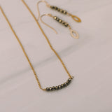 Pyrite Box Chain Short Necklace - Lux Reve