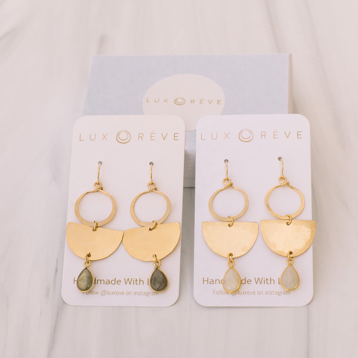 Boho Moonstone Statement Earrings - Lux Reve