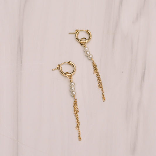 Pearl Tassel Earrings - Lux Reve