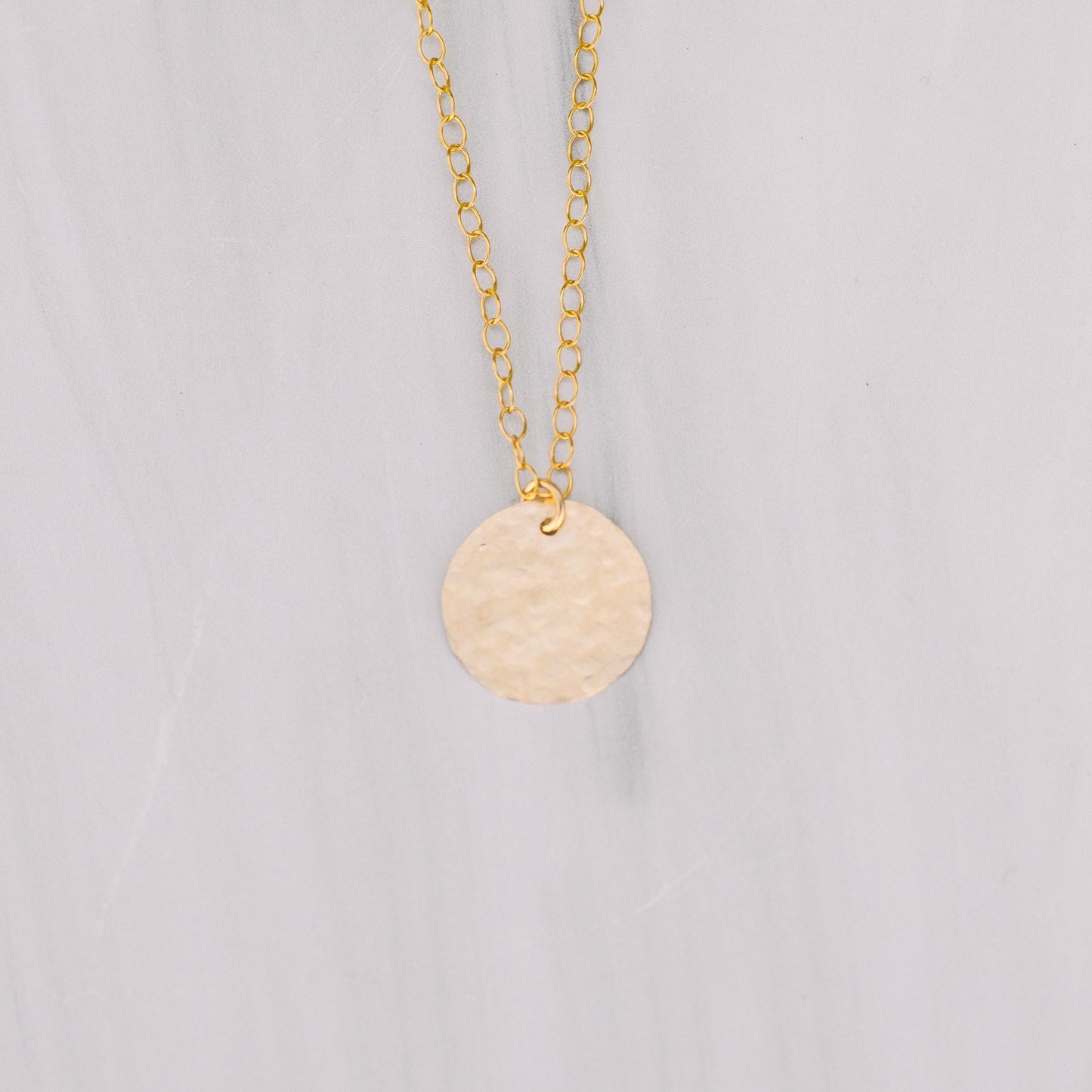 Simple Gold Coin Necklace - Lux Reve