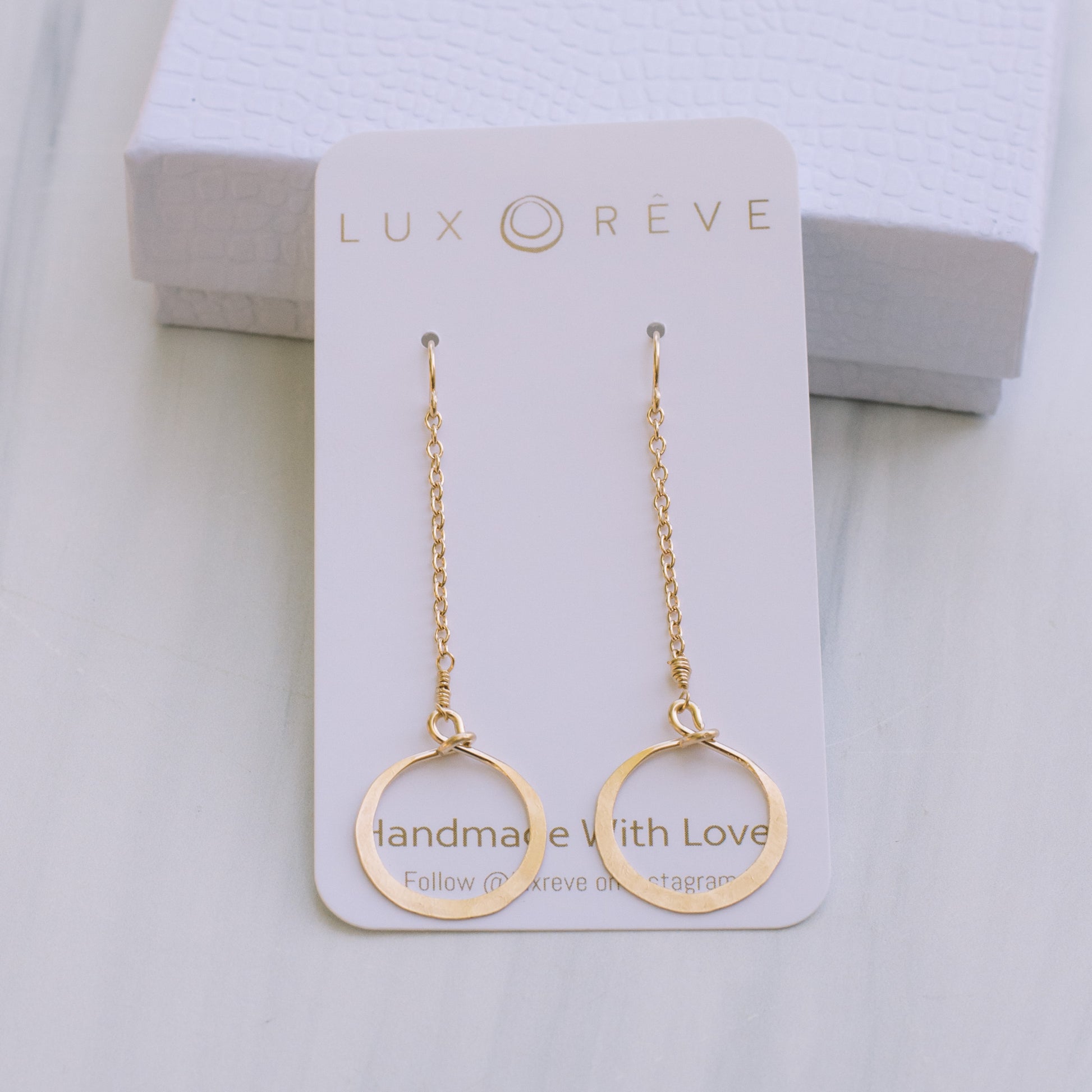 Mini Drop Hoop Earrings - Lux Reve