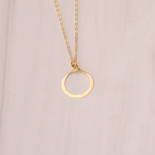 Mini Hoop Cable Chain Necklace - Lux Reve