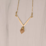 Wire Wrapped Oregon Sunstone Necklace - Lux Reve