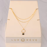 Smoky Quartz Hoop Short Necklace - Lux Reve