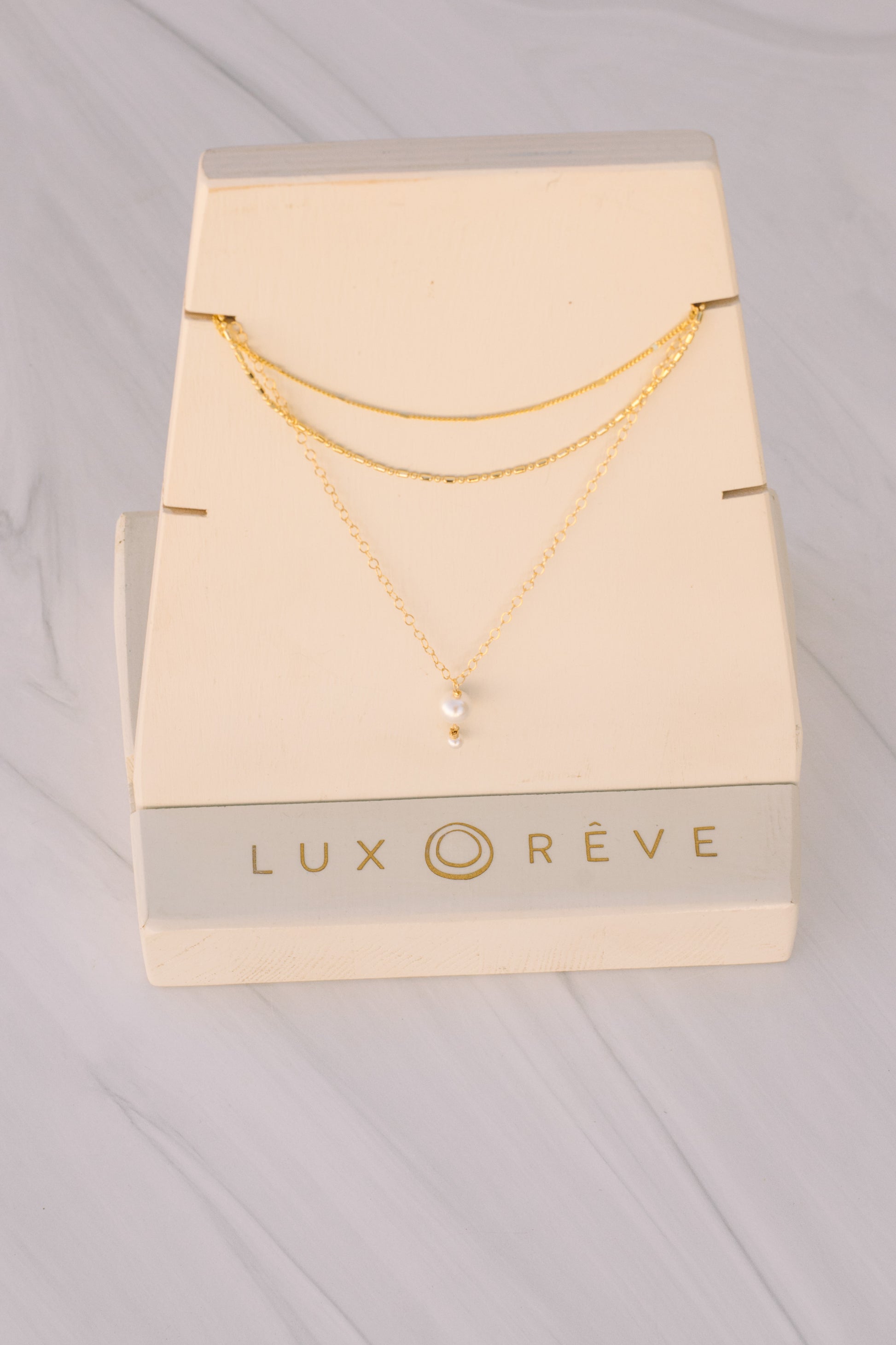 Adjustable Pearl Necklace - Lux Reve