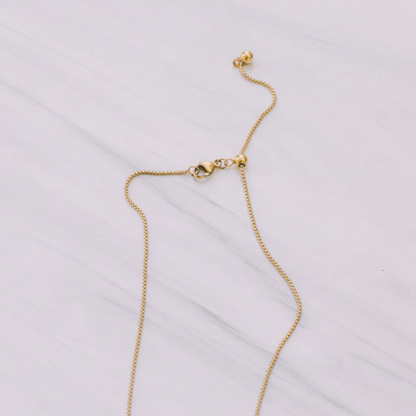 Mini Hoop Box Chain necklace - Lux Reve