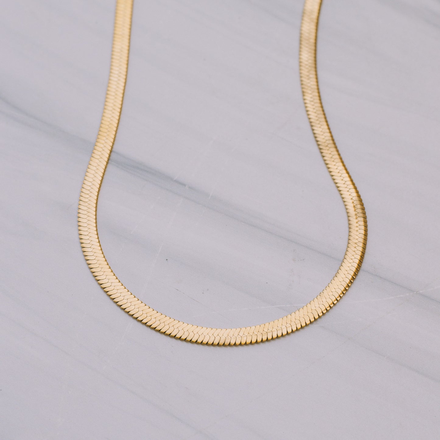 Gold Snake Chain Necklace - Lux Reve