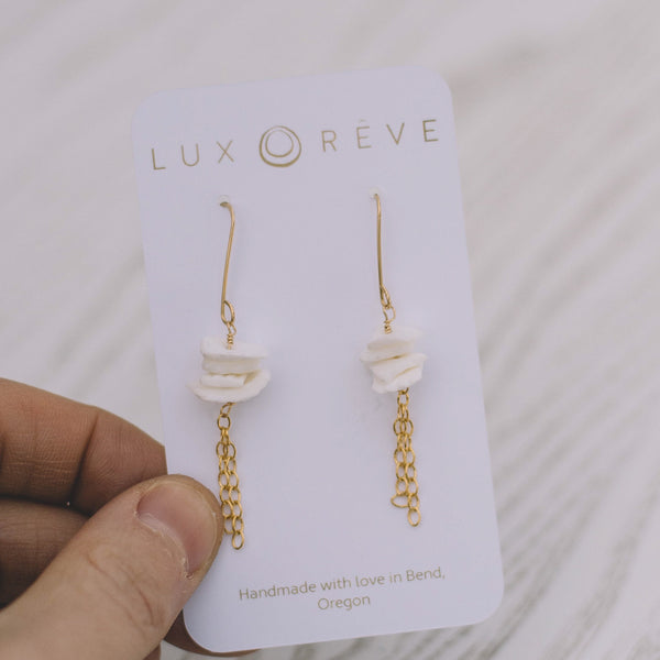 Sea Shell Dangle Earrings - Lux Reve