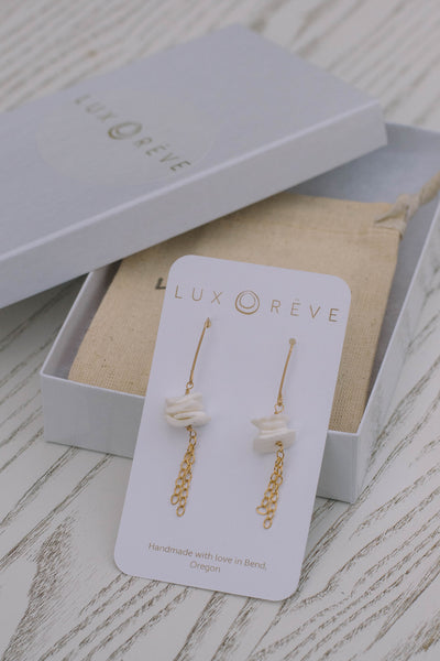 Sea Shell Dangle Earrings - Lux Reve