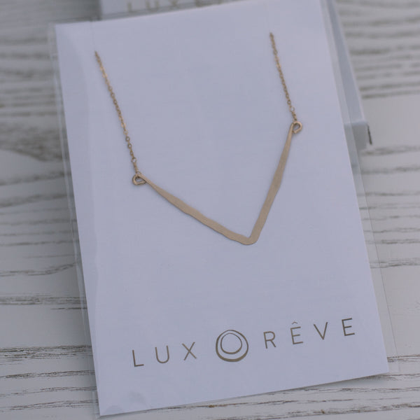 Abella Chevron Short Necklace - Lux Reve